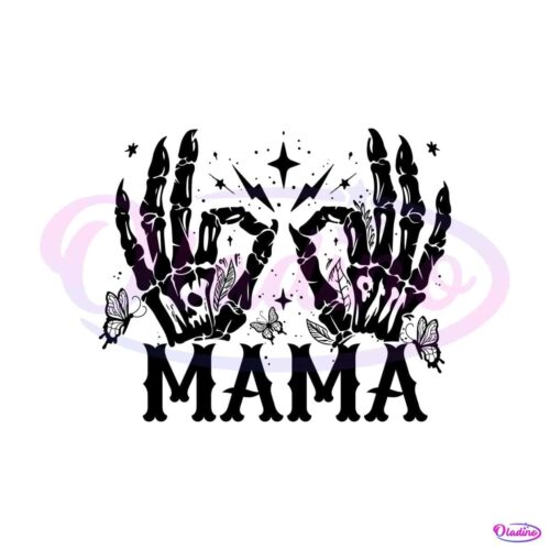 retro-mama-skeleton-hand-butterfly-svg