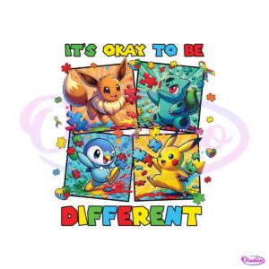 okay-to-be-different-pikachu-friends-png