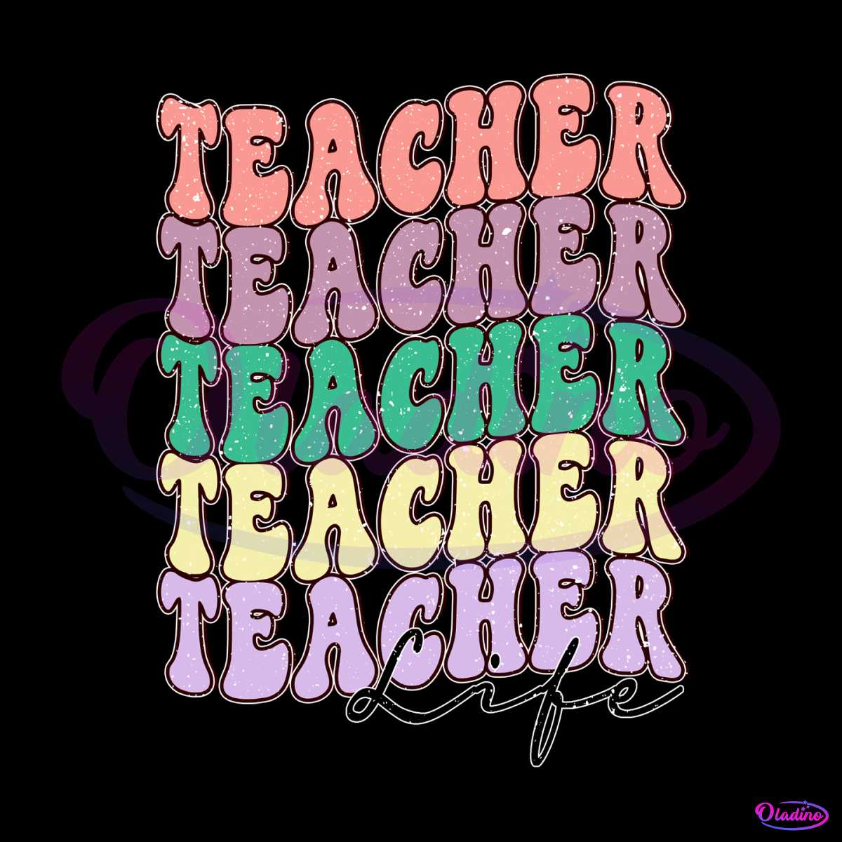 Retro Teacher Life Happy Teachers Day PNG