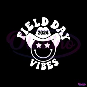 field-day-2024-vibes-cowboy-smiley-face-svg