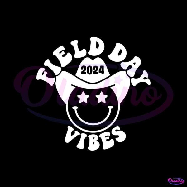 field-day-2024-vibes-cowboy-smiley-face-svg