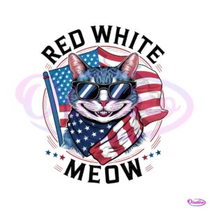 red-white-and-meow-america-flag-png