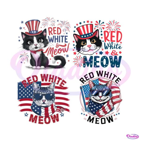 red-white-and-meow-svg-png-bundle