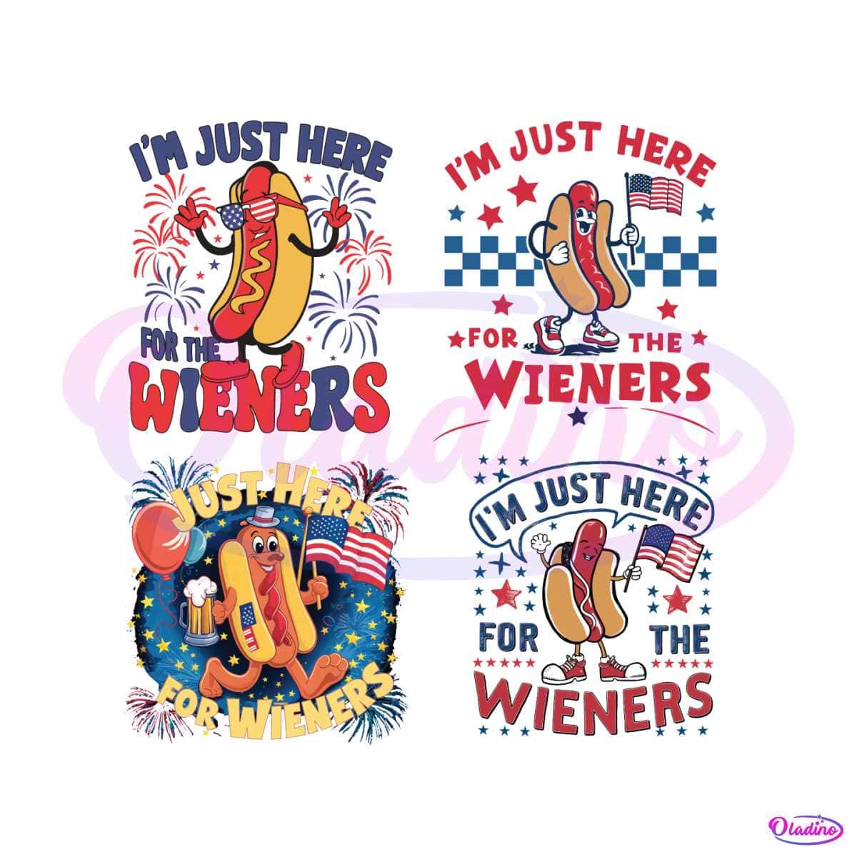 Im Just Here For The Wieners SVG PNG Bundle