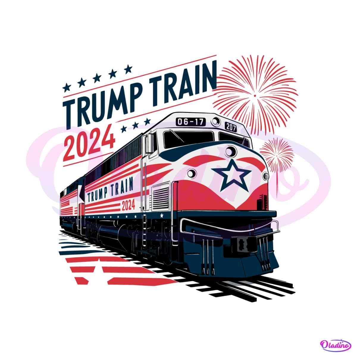 Retro Trump Train 2024 Make America Great Again SVG - Oladino