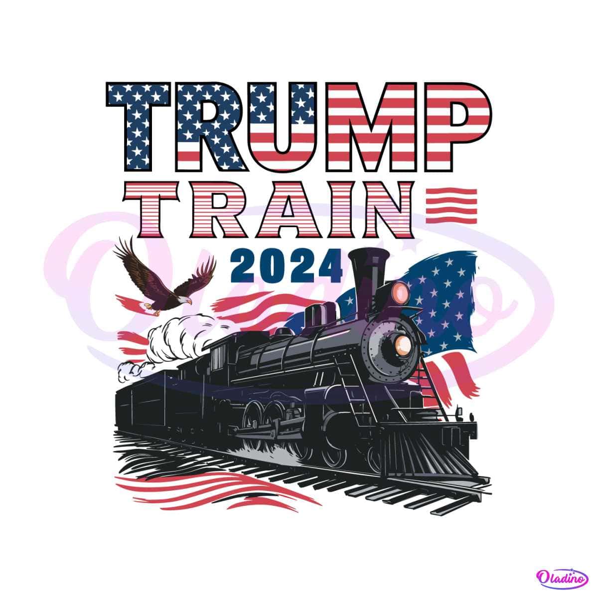 Trump Train 2024 Patriotic President SVG