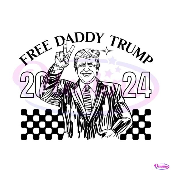 retro-free-daddy-trump-2024-president-svg