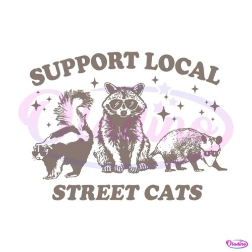 vintage-support-local-street-cats-raccoon-svg