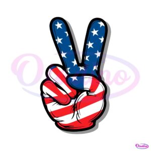 america-peace-hand-4th-of-july-svg