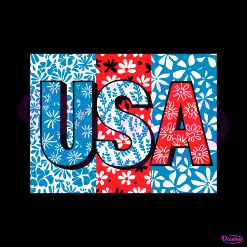 usa-floral-flowers-4th-of-july-svg