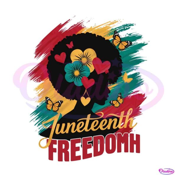 afro-woman-juneteenth-freedom-history-png