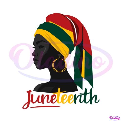 retro-black-woman-juneteenth-1865-svg