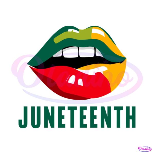 lip-celebrate-juneteenth-1865-black-history-svg
