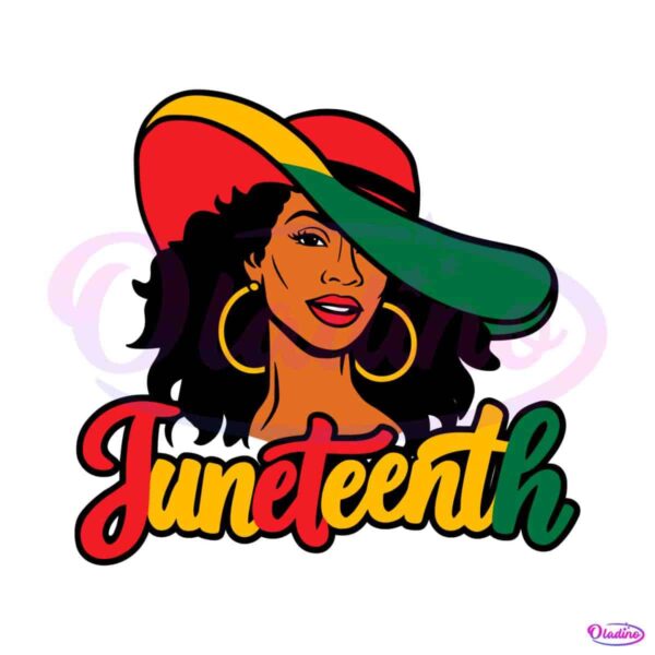 juneteenth-sun-hat-woman-juneteenth-svg