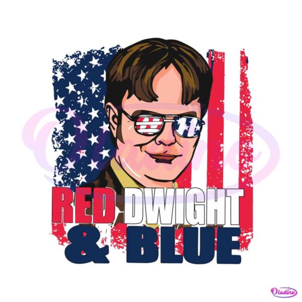 red-dwight-and-blue-4th-of-july-svg