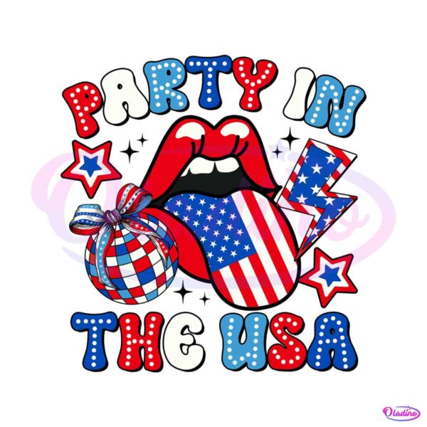 fourth-of-july-party-in-the-usa-disco-ball-png