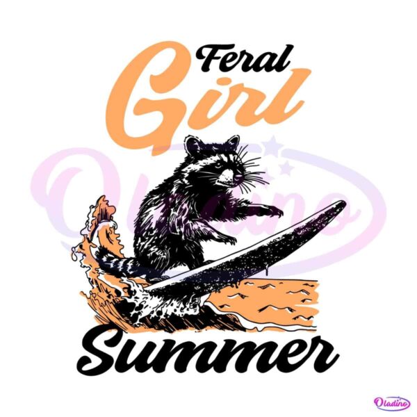 feral-girl-summer-racoon-coastal-svg