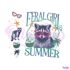 feral-girl-summer-raccoon-sea-vibe-png