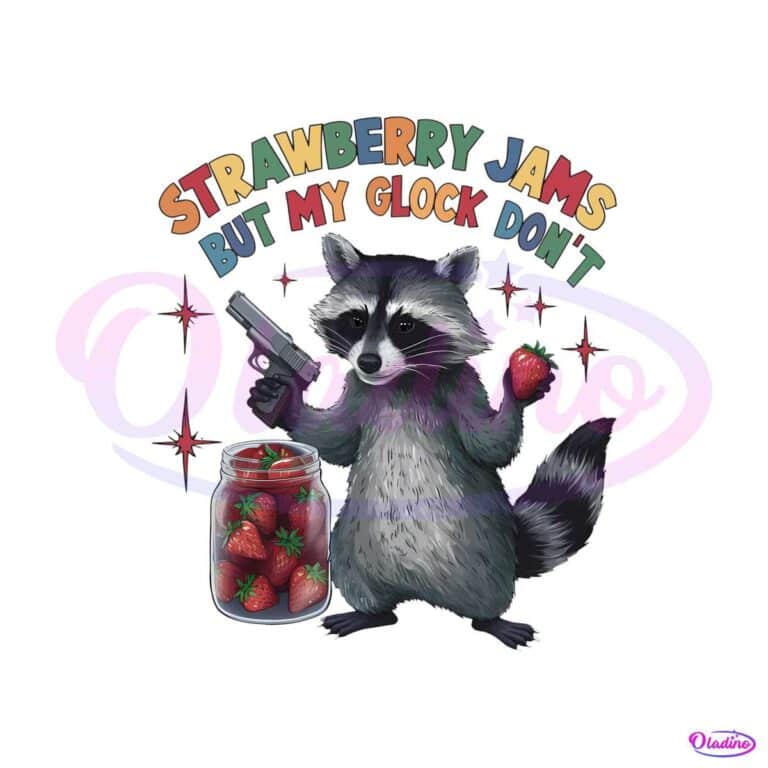 Retro Strawberry Jams But My Glock Dont Meme SVG