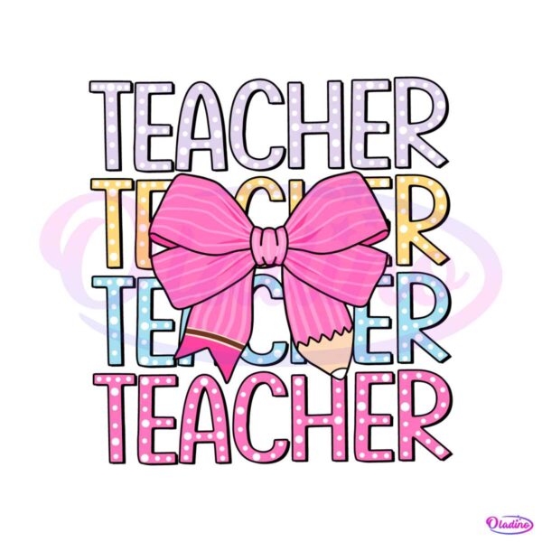 teacher-pink-coquette-pencil-bow-svg