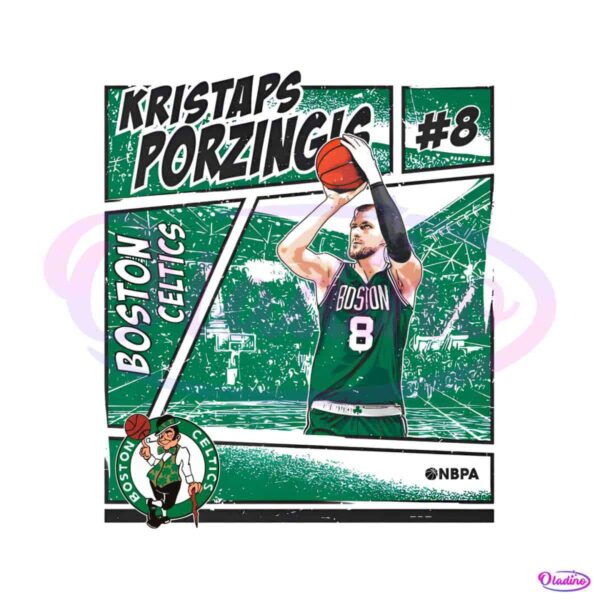 kristaps-porzingis-boston-celtics-comic-png