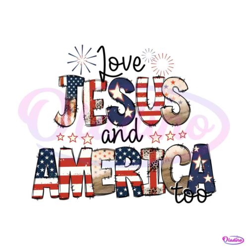 vintage-loves-jesus-and-america-too-christian-png