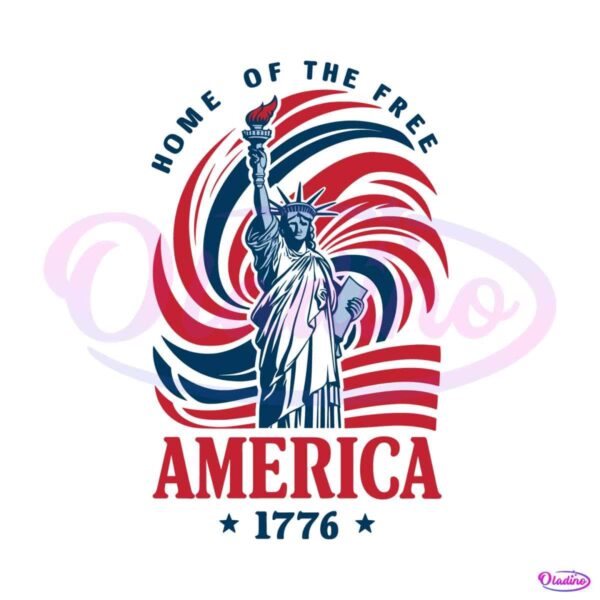 independence-day-home-of-the-free-america-1776-svg