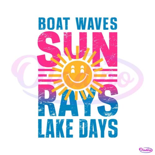 boat-waves-sun-rays-lake-days-retro-svg