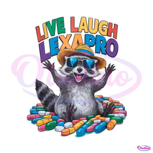 cute-live-laugh-lexapro-raccoon-pills-png