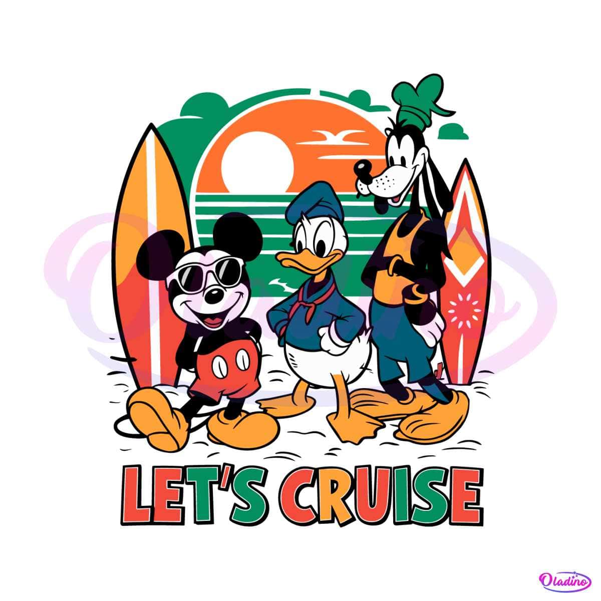 Summer Vibes Lets Cruise Disney Trip SVG