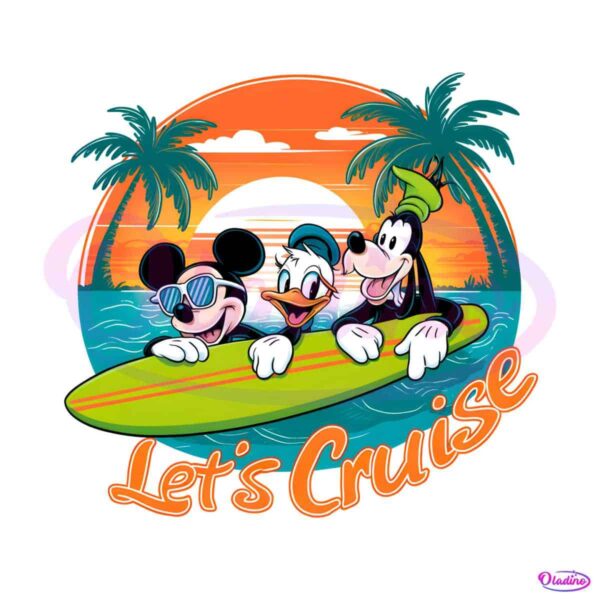 retro-disney-friends-lets-cruise-png