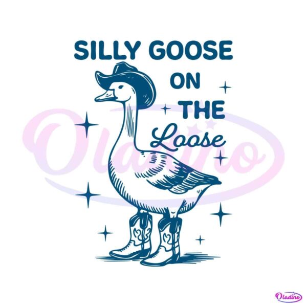 silly-goose-on-the-loose-funny-cowgirl-meme-svg