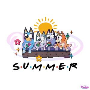 bluey-friends-summer-vacation-cartoon-png