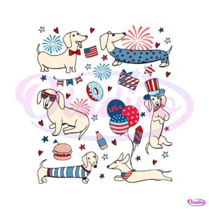 retro-4th-of-july-dachshund-doodle-svg