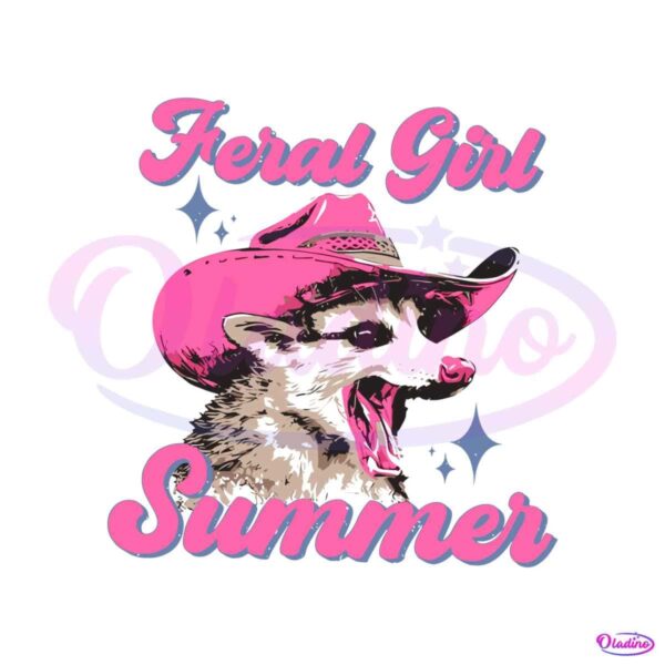 feral-girl-summer-funny-raccoon-meme-png