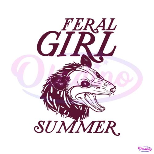 feral-girl-summer-funny-raccoon-silhouette-svg