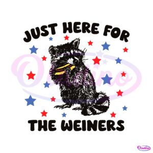 vintage-just-here-for-the-wieners-racoon-american-flag-svg