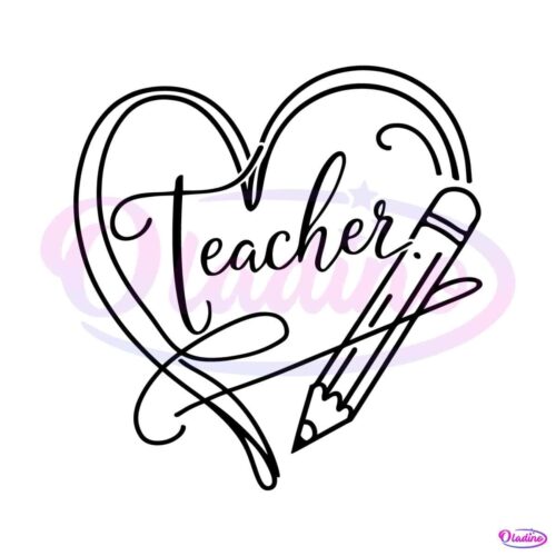 the-heart-teacher-floral-monogram-frame-svg