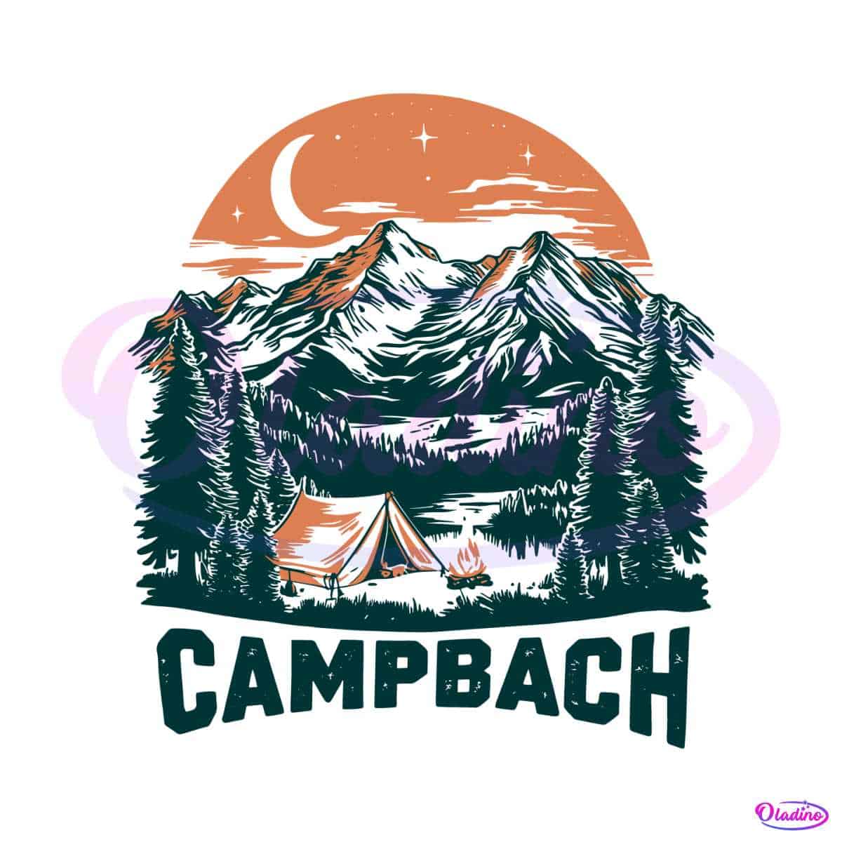 Camp Bachelorette Party Retro Lake 2024 SVG