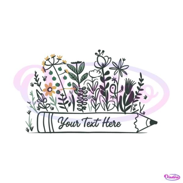 floral-teacher-your-text-here-svg