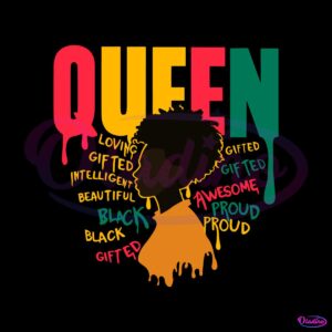 retro-juneteenth-queen-black-history-svg