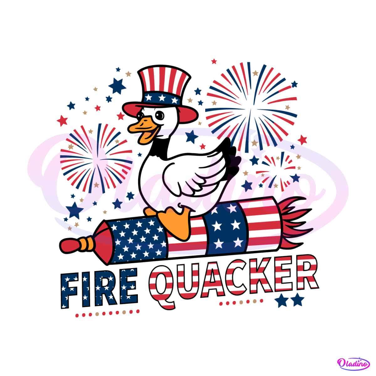 Fire Quacker Goose Meme 4th Of July SVG