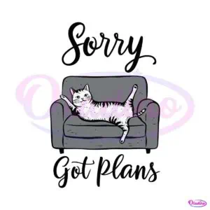 retro-sorry-got-plans-cat-svg