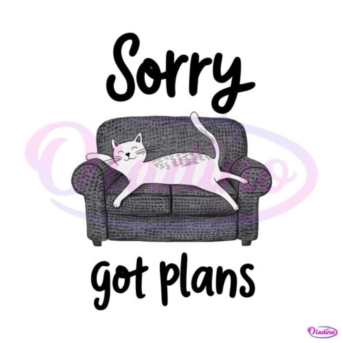 lazy-cat-sorry-got-plans-svg