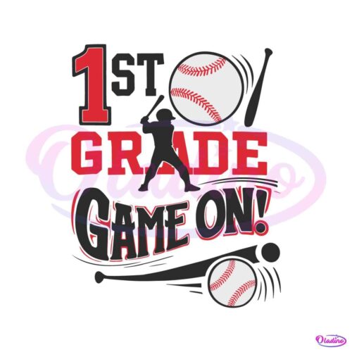 retro-1st-grade-game-on-baseball-svg