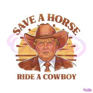 retro-save-a-horse-ride-a-cowboy-donald-trump-png