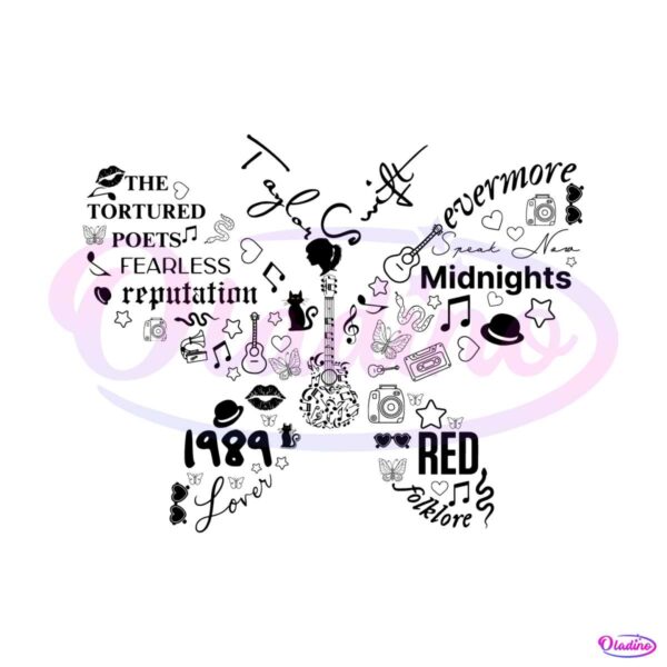 taylor-swift-album-small-butterfly-guitar-svg