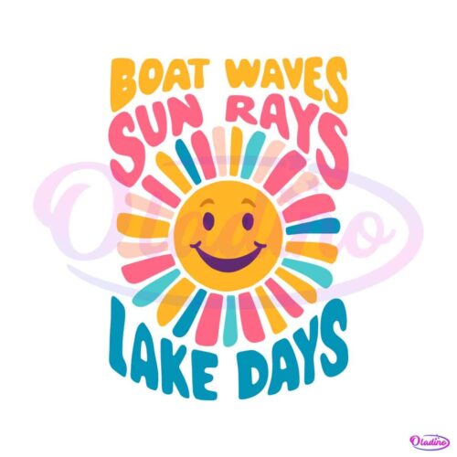 sunshine-like-days-boat-waves-sun-rays-svg