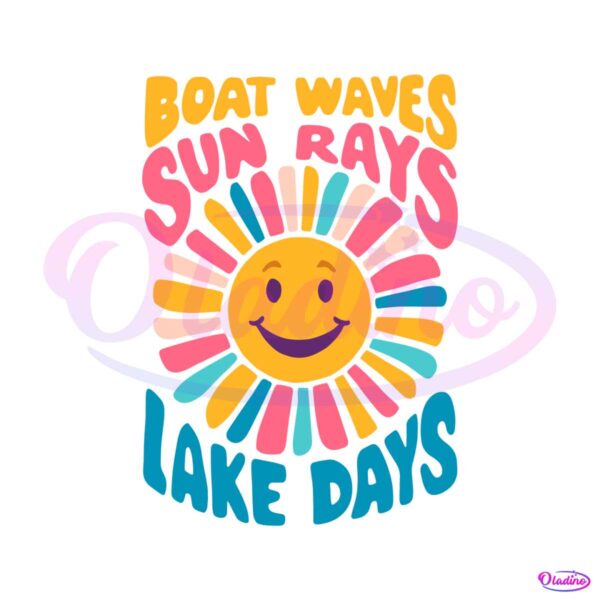 sunshine-like-days-boat-waves-sun-rays-svg