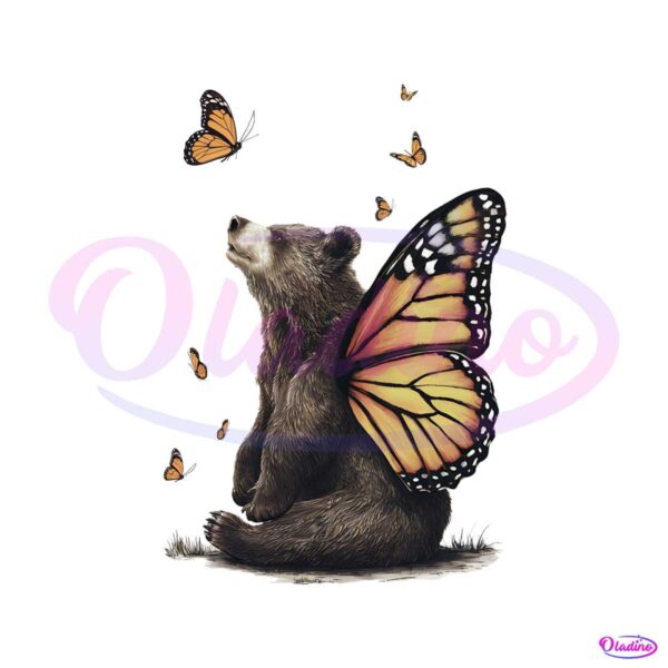 bear-with-butterfly-wings-vintage-png